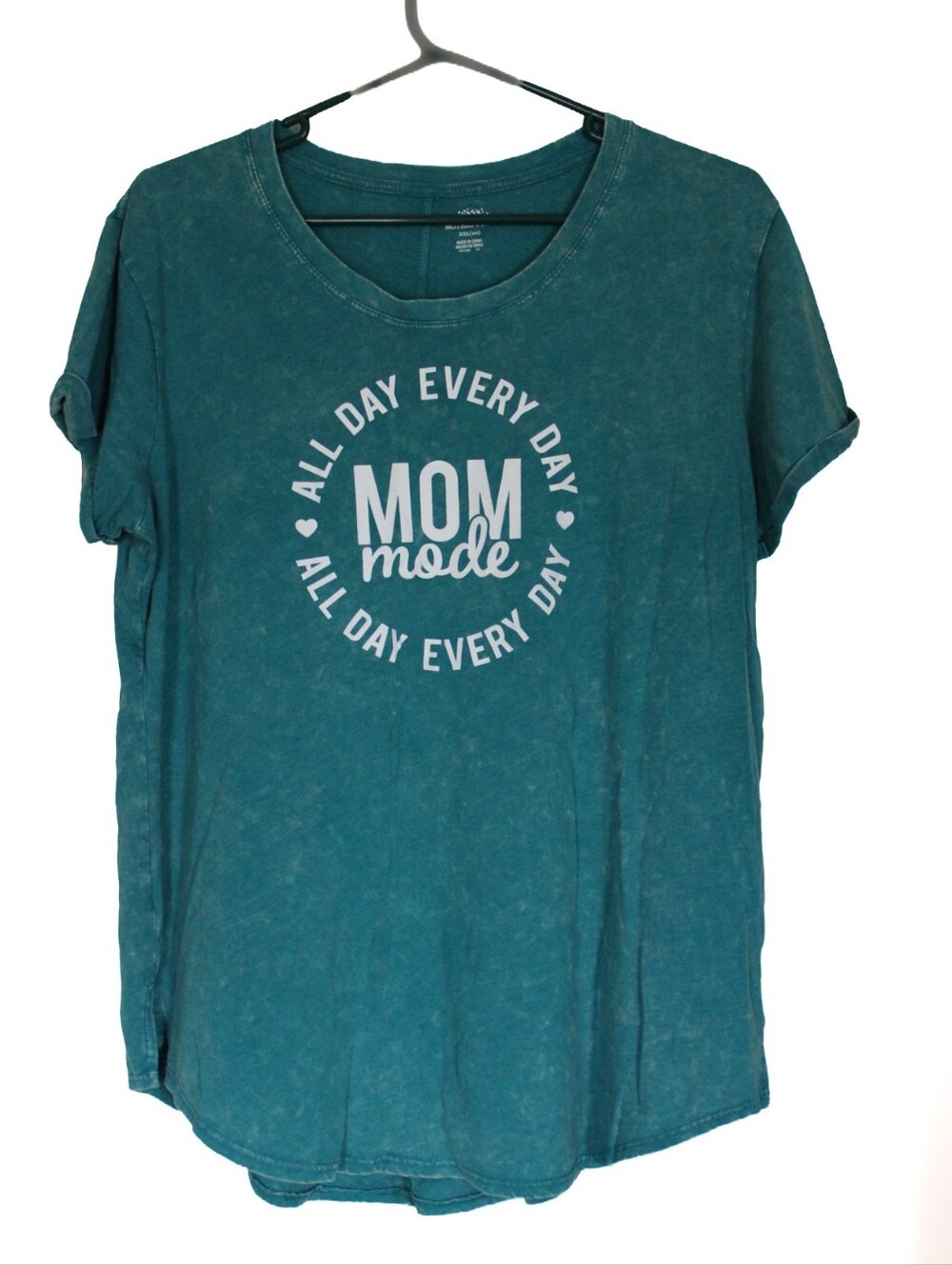 Mom T-shirt, Split Hem, XXL